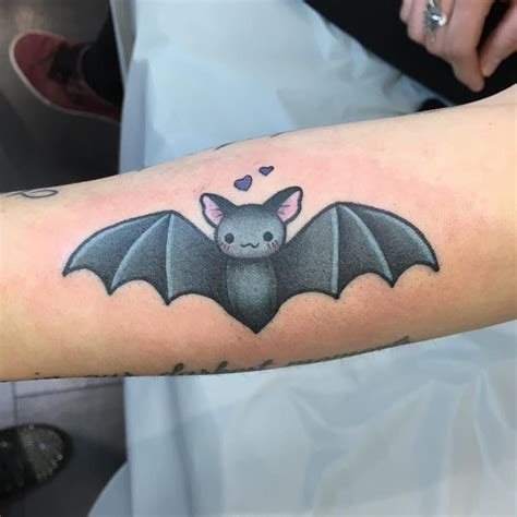 Aug 31, 2017 - A nice tattoo of small colorful bats in different styles spaces, nature and other. . Girly cute bat tattoo